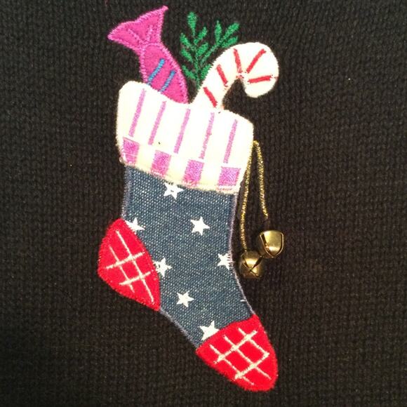 Festive Patchwork Holiday Sweater Vest Petite M - Picture 5 of 7